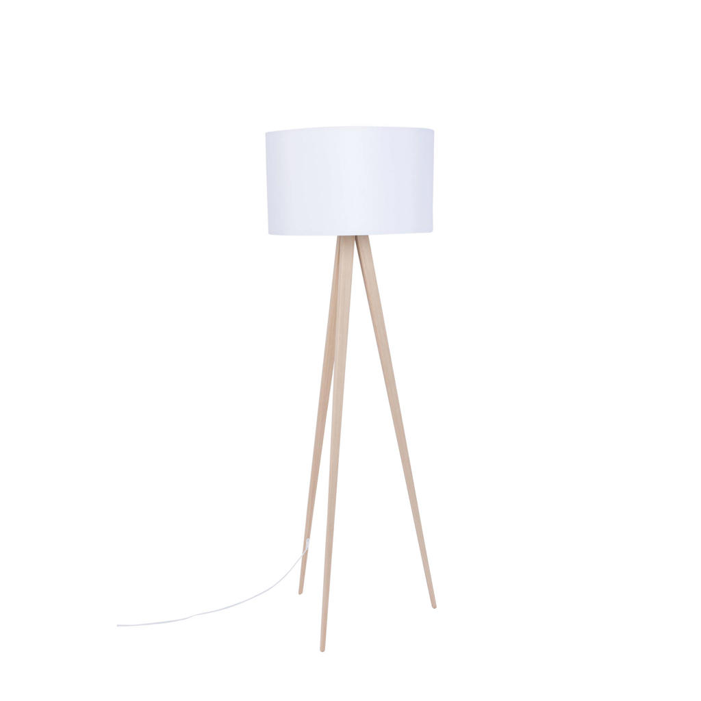 Zuiver Tripod vloerlamp hout/wit