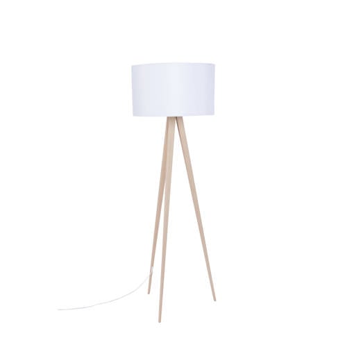 Zuiver Tripod vloerlamp hout/wit afbeelding