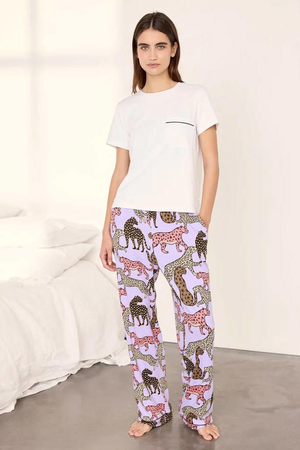 Chelsea Peers pyjama set - lila/wit