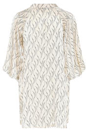 thumbnail: Bruuns Bazaar viscose korte jurk met print - ecru