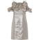 Bruuns Bazaar off shoulder jurk zilver