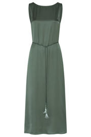 thumbnail: Bruuns Bazaar maxi jurk met ceintuur - donkergroen