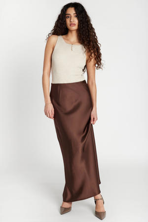 viscose maxirok - bruin