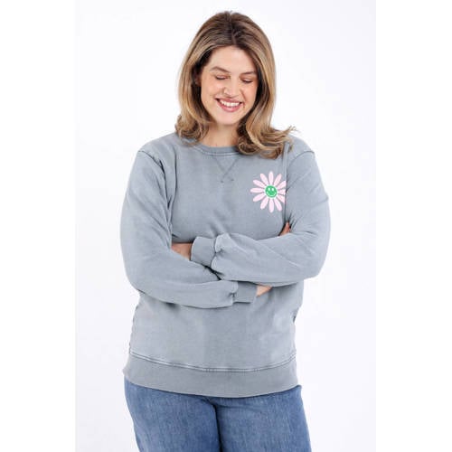 Paprika sweater met backprint grijs afbeelding