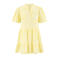 Paprika zomer blousejurk Plus Size met borduursels - geel