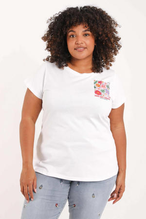 T-shirt met backprint wit