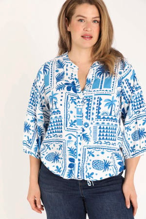 blouse blauw