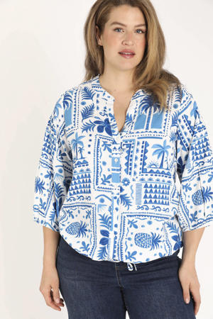 blouse blauw