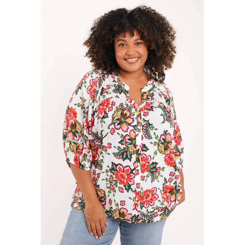Paprika gebloemde top multi afbeelding