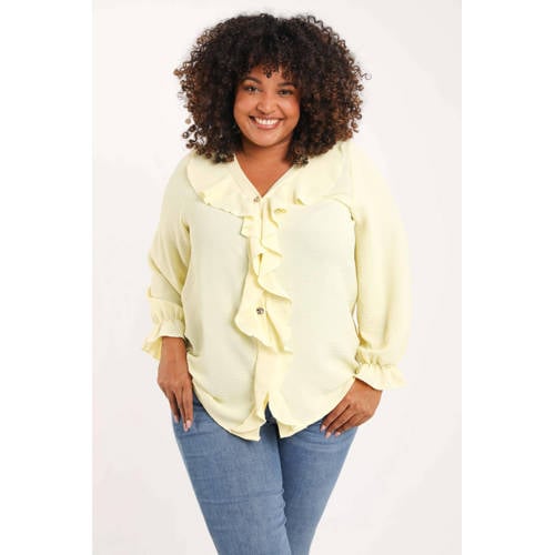 Paprika blouse lichtgeel afbeelding