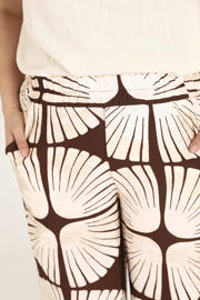 thumbnail: Paprika wide leg regular waist casual broek bruin