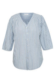 thumbnail: Paprika blouse met krijtstreep blauw