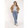 Paprika blouse met krijtstreep blauw