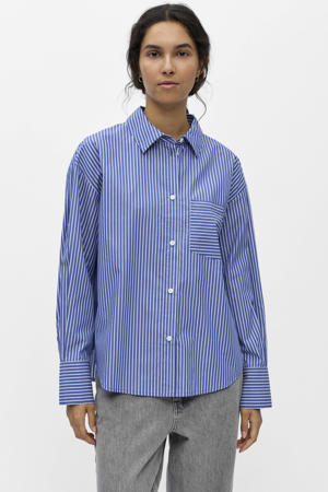 gestreepte blouse blauw
