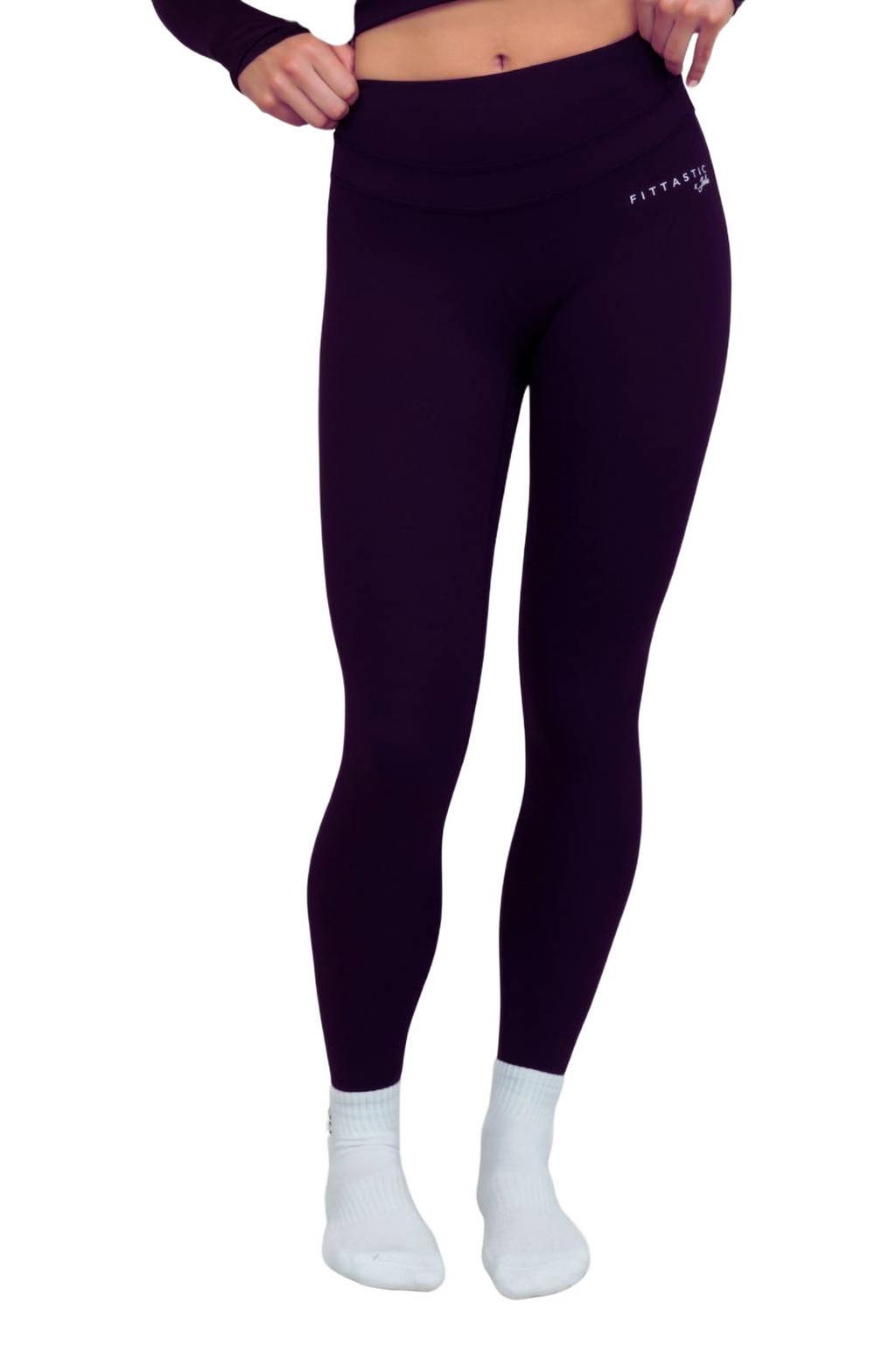 Zwarte dames Fittastic Sportswear sportshort van nylon met slim fit en regular waist
