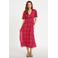 Cache Cache midi jurk V-hals rood/ zwart