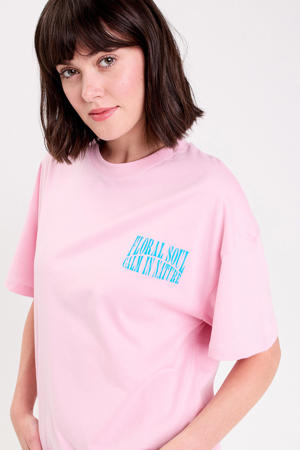 T-shirt met backprint lichtroze
