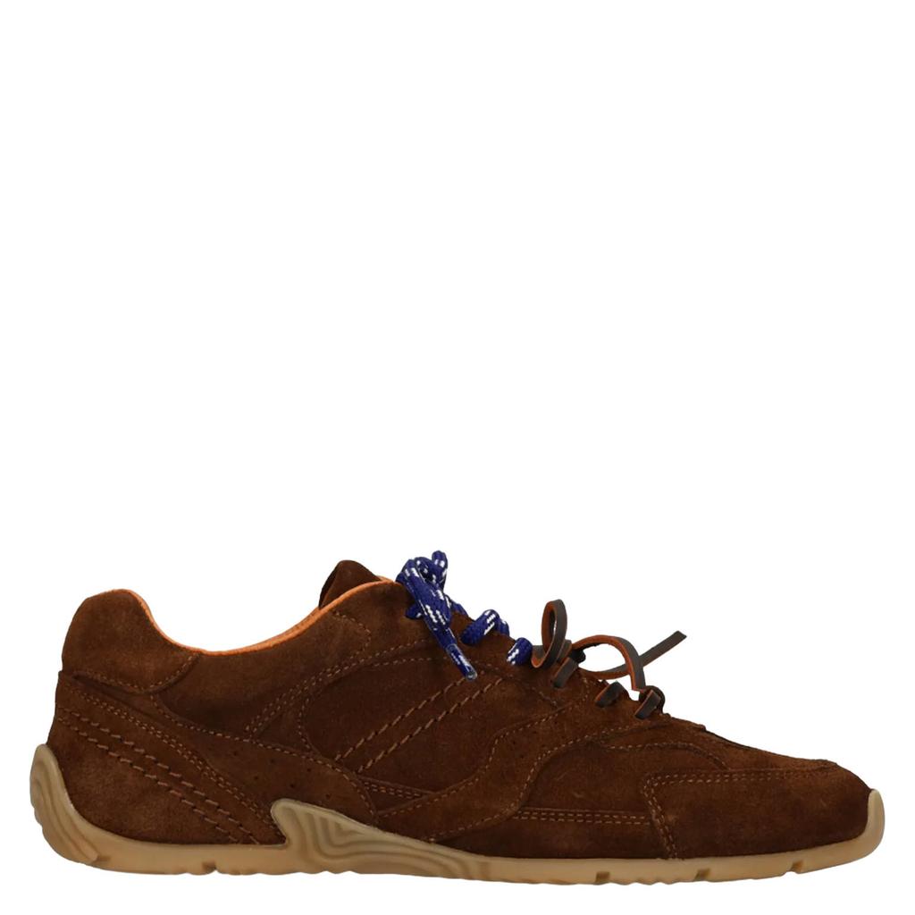 Donkerblauwe dames Sacha suède sneakers met veters