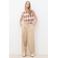 Caroll high waist broek beige