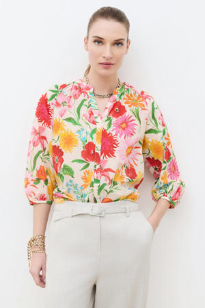 gebloemde blouse multi