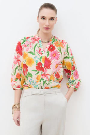 gebloemde blouse multi
