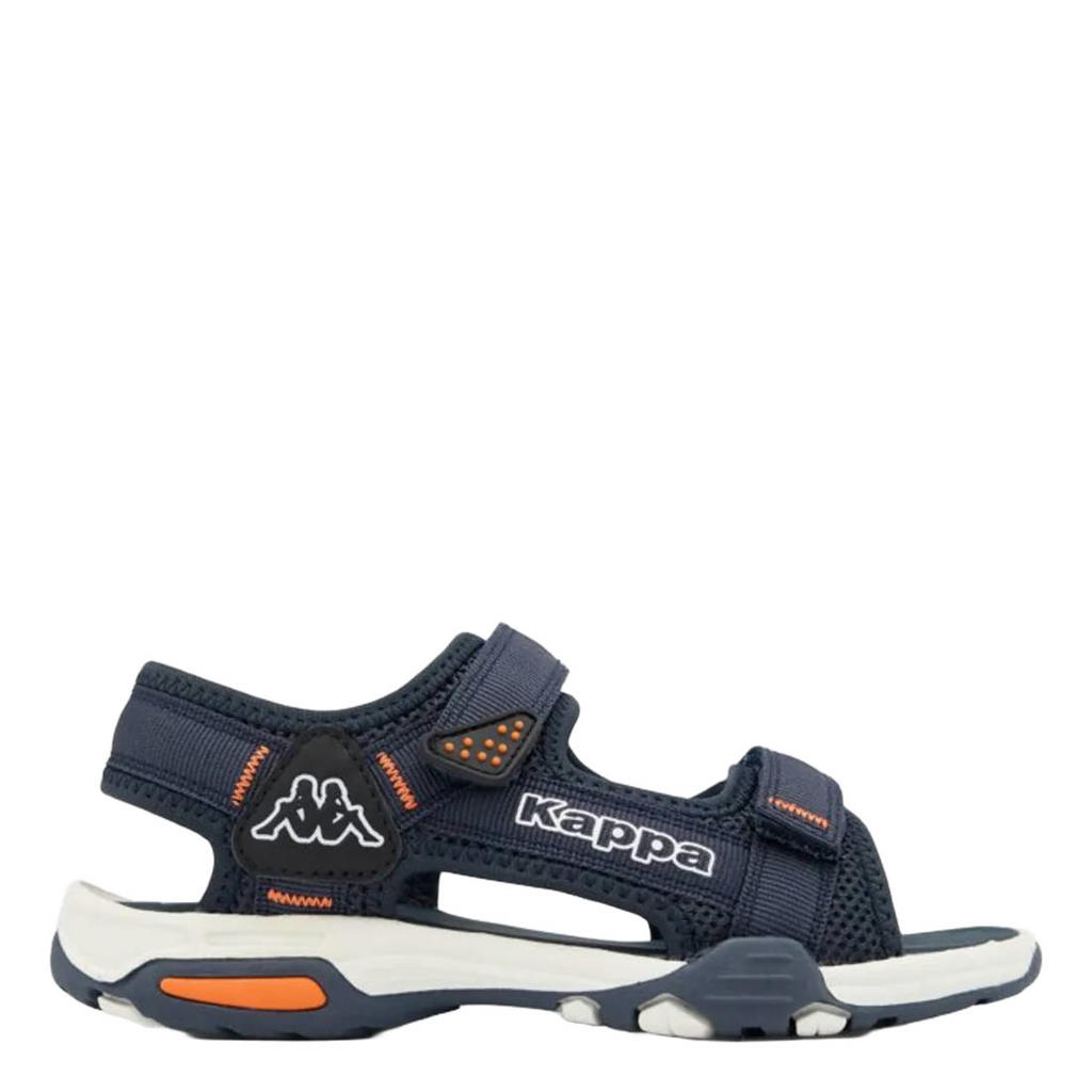 Donkerblauwe jongens Kappa sandalen van textiel/rubber/imitatie leer met klittenband
