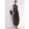 Mango viscose geruite ballonbroek - donkerbruin