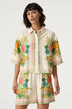 gebloemde blouse multi