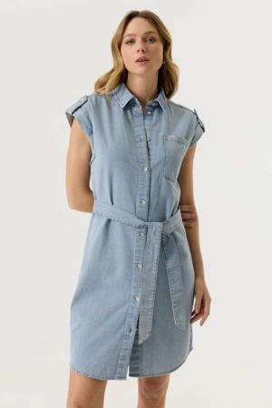 mini jurk light blue denim