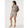 Garcia regular waist casual short met zebraprint ecru