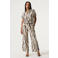 Garcia top met zebraprint ecru