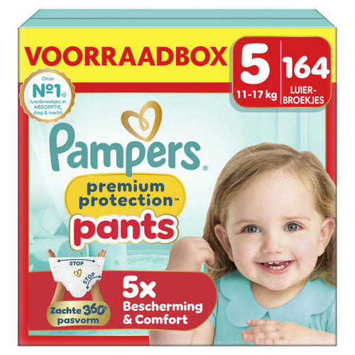 Pampers Premium Protection Maat 5 voorraadbox 164 luierbroekjes afbeelding