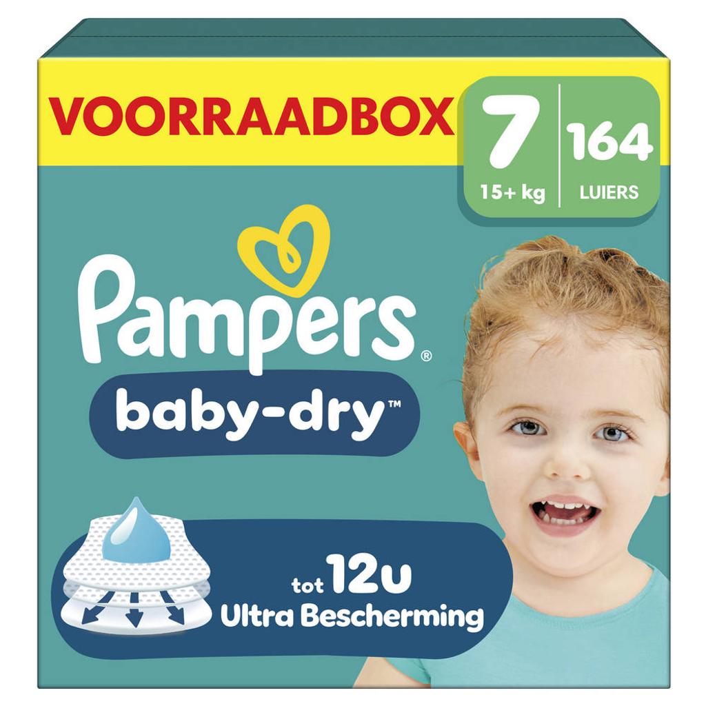 Pampers Baby-Dry Maat 7 voorraadbox 164 luiers