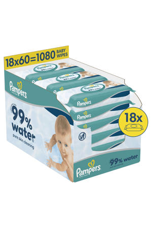 99% Water Baby Wipes  - 18 x 60 stuks