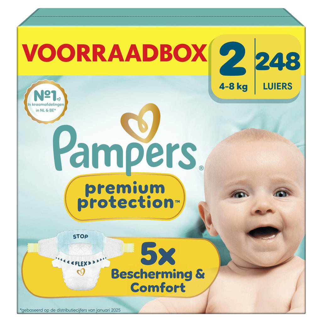 Pampers Premium Protection Maat 2 voorraadbox 248 luiers