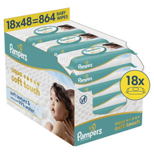 Aqua Soft Touch Baby Wipes - 18 x 48 stuks