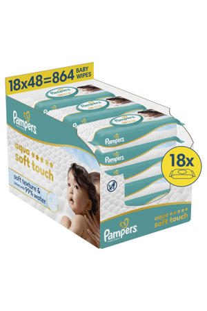 Aqua Soft Touch Baby Wipes - 18 x 48 stuks