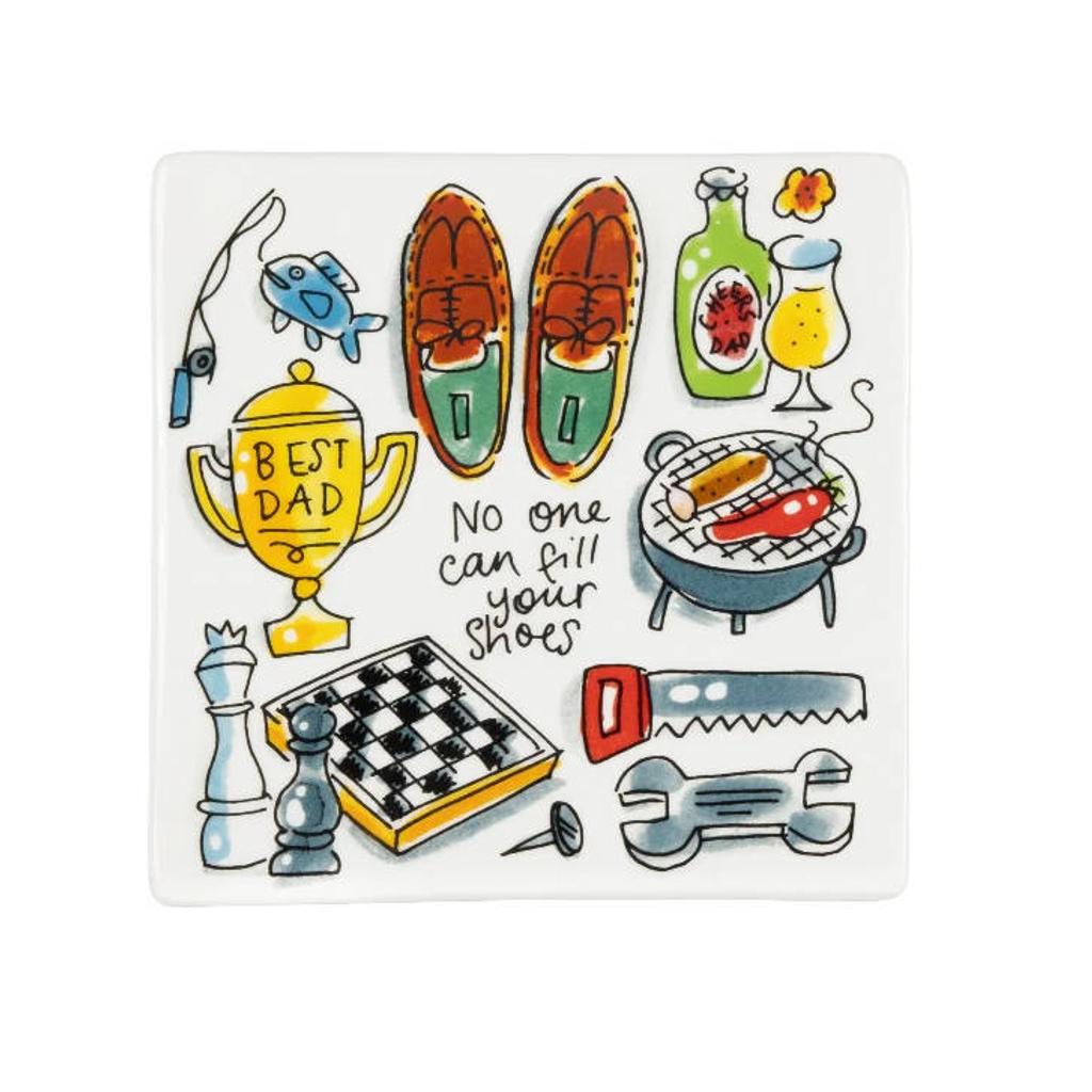 Blond Amsterdam tegel Vaderdag (13x13 cm)