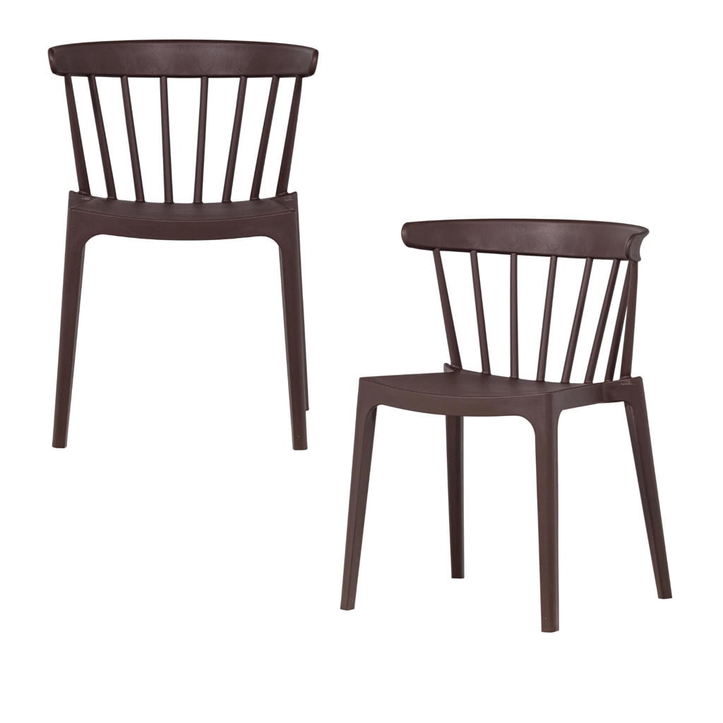 WOOOD WOOOD Bliss Tuinstoelen - Plant Fiber - Bruin Melange - Set van 2
