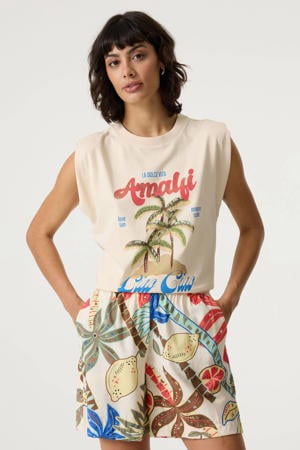 t-shirt met print - ecru
