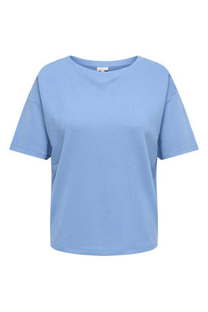 T-shirt met backprint blauw