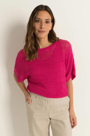trui roze gebreid