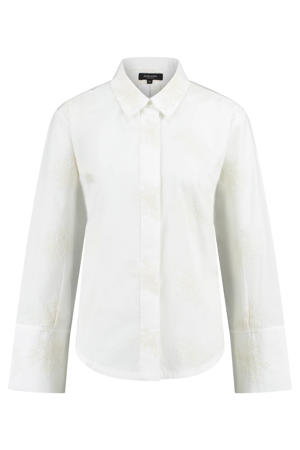 blouse met borduursel crème