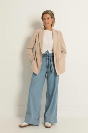 high waist wide leg jeans light blue denim