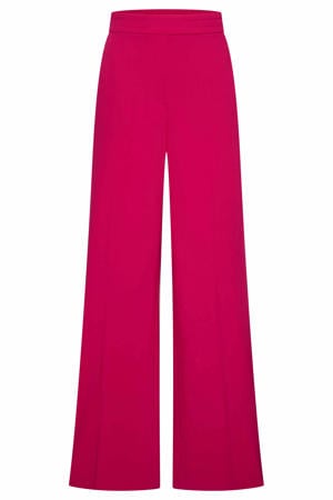 wide leg regular waist broek fuchsia