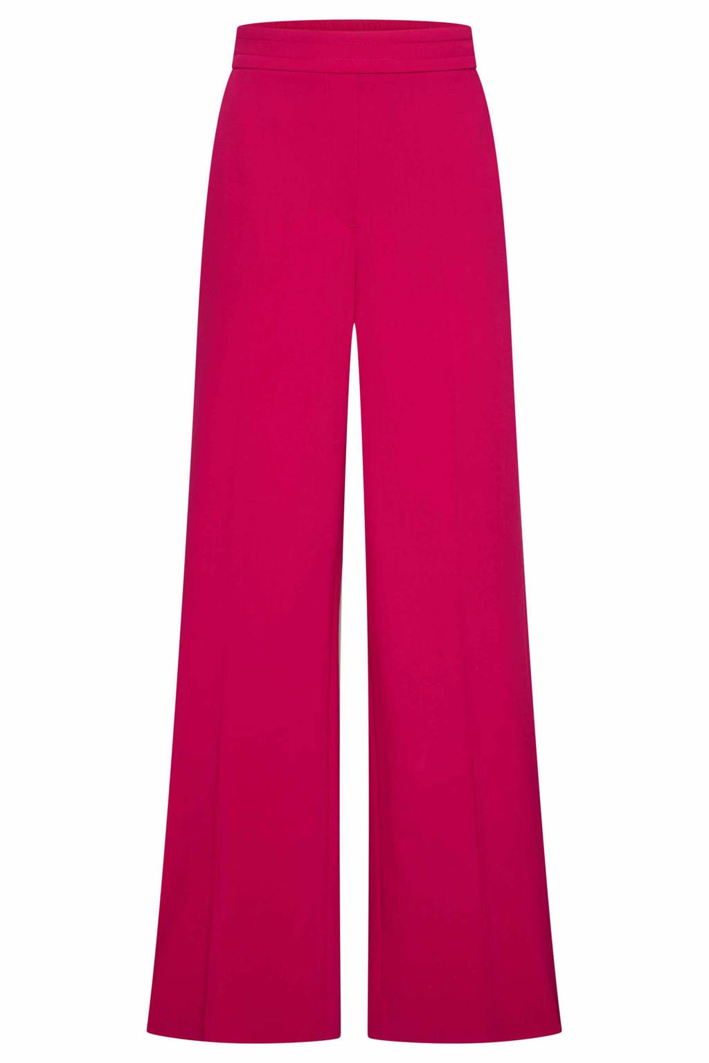 Fuchsia dames Claudia Sträter wide leg regular waist broek met effen