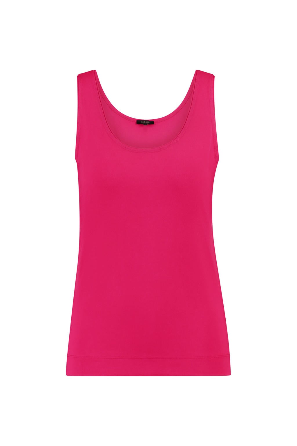 Fuchsia dames CLAUDIA BY CLAUDIA STRÄTER singlet van viscose met effen en ronde hals