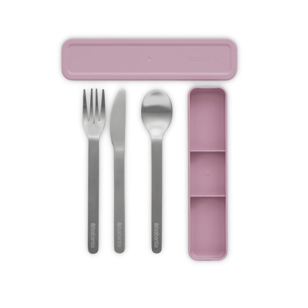 Brabantia Make & Take bestekset - To Go - 3-delig - Lilac Pink