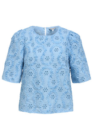 top broderie blauw