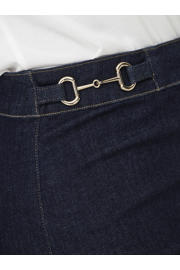 thumbnail: ONLY skinny high waist casual short dark blue denim